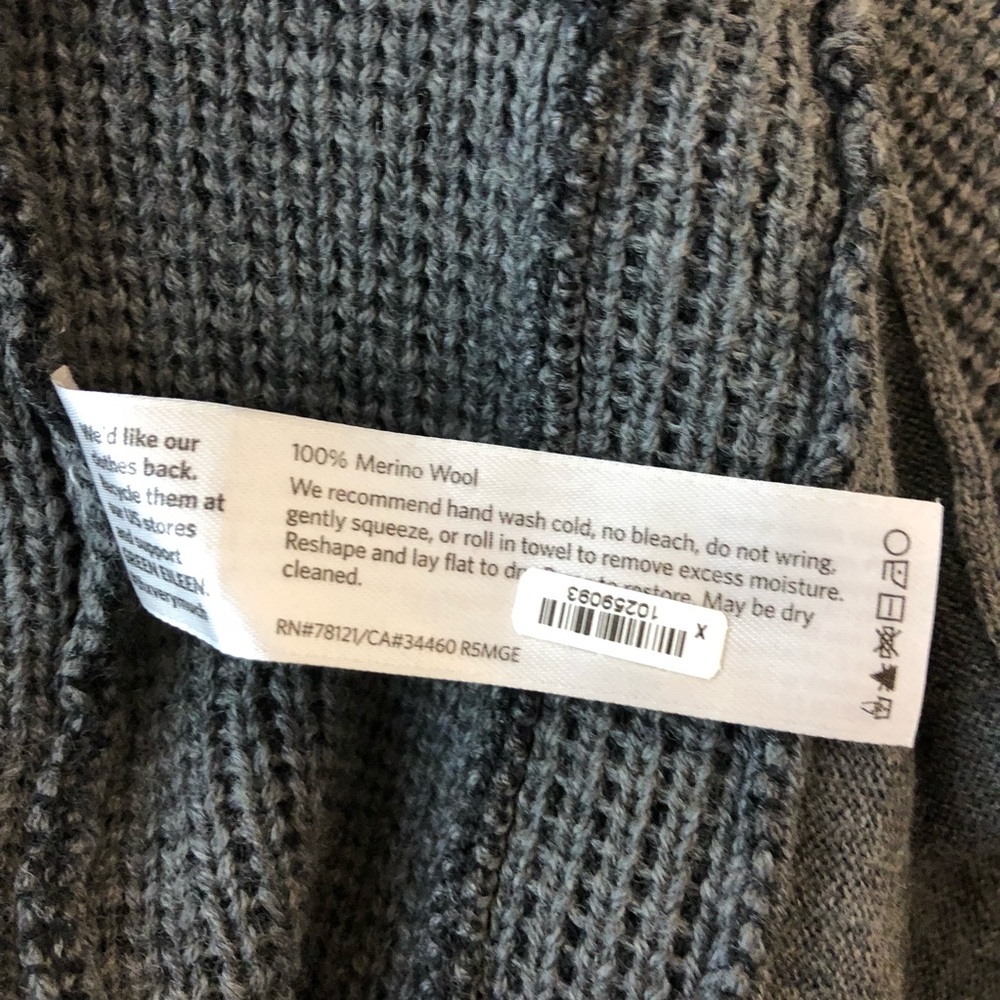 Eileen Fisher Merino Wool Gray Cardigan SOLD - Picture 7 of 7